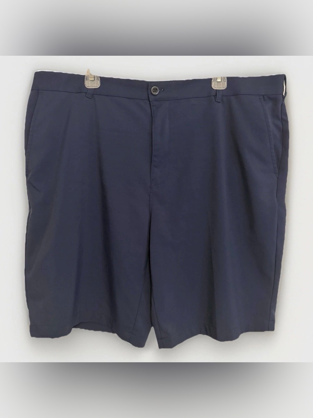 Izod Men’s Golf Shorts Size 42 Straight Flat Front Navy Blue 10” Inseam
